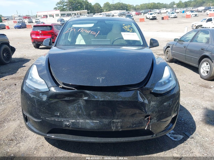 2021 Tesla Model Y Long Range Dual Motor All-Wheel Drive VIN: 5YJYGDEE6MF080874 Lot: 43103317