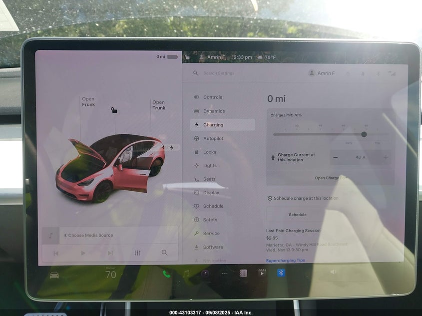 2021 Tesla Model Y Long Range Dual Motor All-Wheel Drive VIN: 5YJYGDEE6MF080874 Lot: 43103317