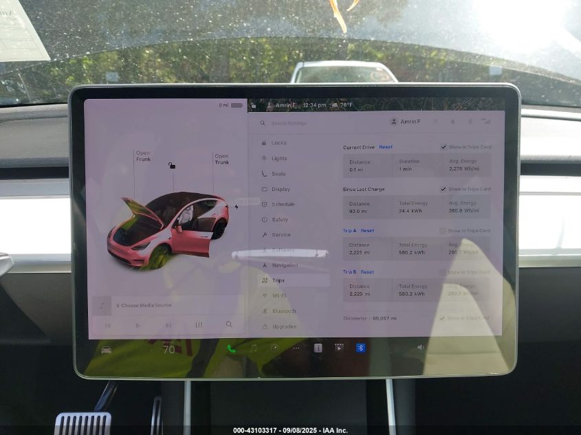 2021 Tesla Model Y Long Range Dual Motor All-Wheel Drive VIN: 5YJYGDEE6MF080874 Lot: 43103317