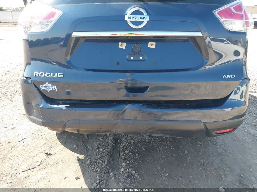2016 Nissan Rogue S/Sl/Sv VIN: 5N1AT2MVXGC825125 Lot: 43103324
