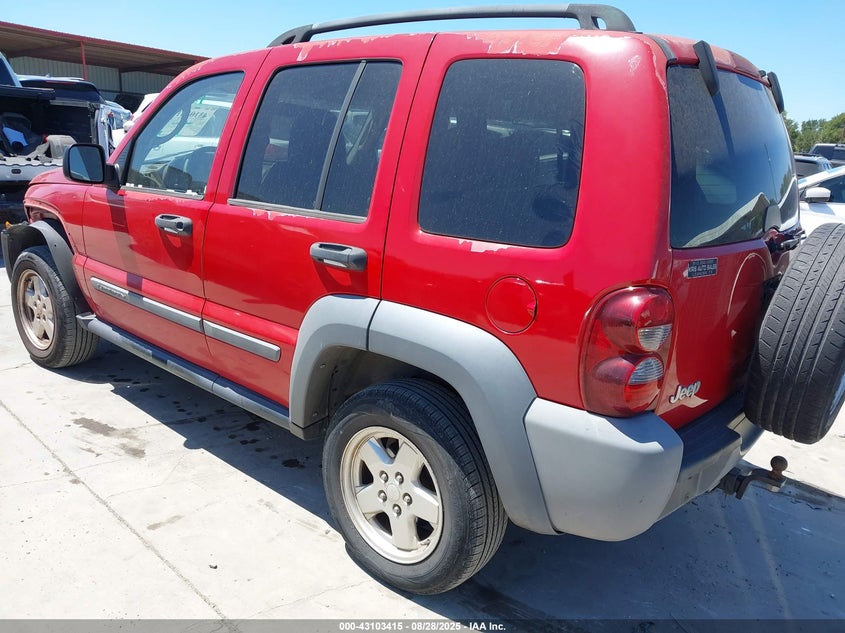 2005 Jeep Liberty Sport red other gasoline 1J4GK48K55W517217 photo #4
