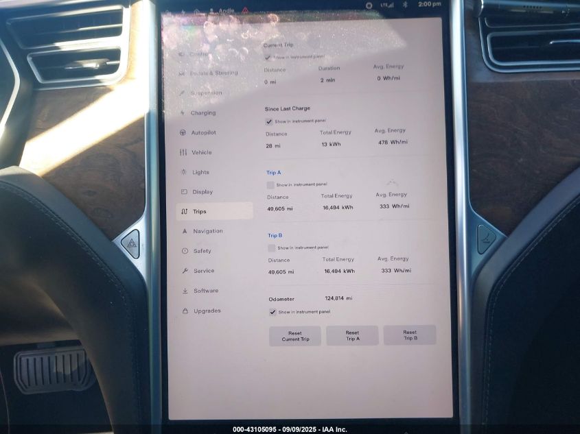 2017 Tesla Model S VIN: 5YJSA1E22HF192394 Lot: 43105095