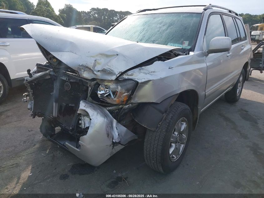 2005 Toyota Highlander V6 VIN: JTEEP21A350095354 Lot: 43105306