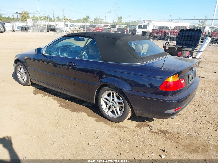 2004 BMW 325Ci black cabrio gasoline WBABW33454PG97010 photo #4