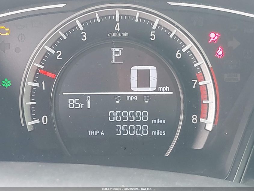 2017 Honda Civic Lx VIN: 19XFC2F5XHE018606 Lot: 43106386