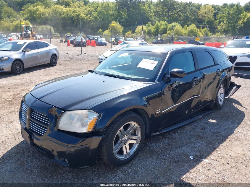 2005 Dodge Magnum Rt black wagon gasoline 2D8GV58265H117945 photo #3