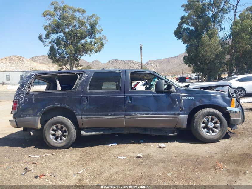 2001 Ford Excursion Xlt VIN: 1FMNU40S11ED72644 Lot: 43107732