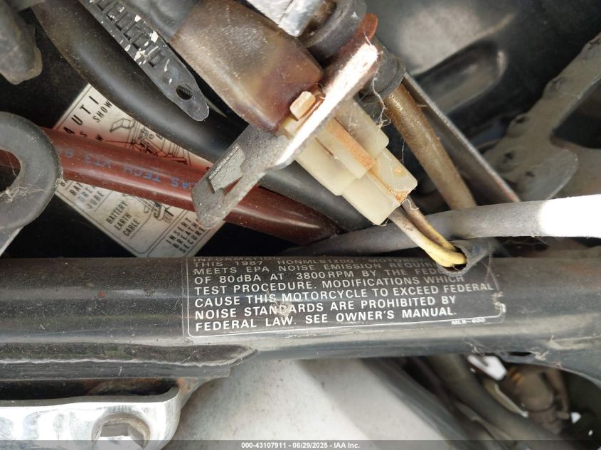 1987 Honda Gl1200 I VIN: 1HFSC1447HA306501 Lot: 43107911