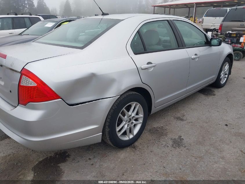 2011 Ford Fusion S VIN: 3FAHP0GA2BR262768 Lot: 43108090