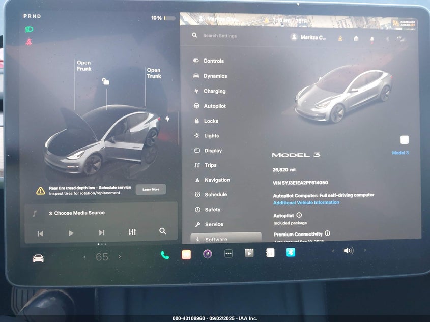 2023 Tesla Model 3 Rear-Wheel Drive VIN: 5YJ3E1EA2PF614050 Lot: 43108960