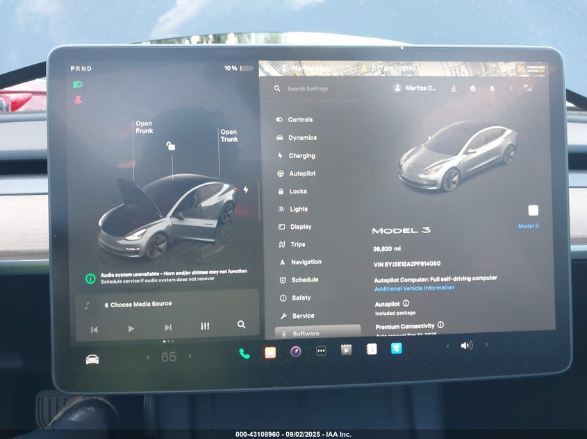 2023 Tesla Model 3 Rear-Wheel Drive VIN: 5YJ3E1EA2PF614050 Lot: 43108960