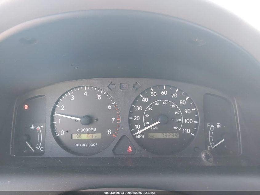 2002 Toyota Corolla Le VIN: 2T1BR12E82C580393 Lot: 43109024