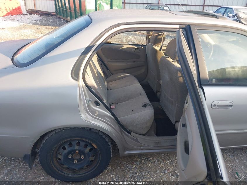 2002 Toyota Corolla Le VIN: 2T1BR12E82C580393 Lot: 43109024