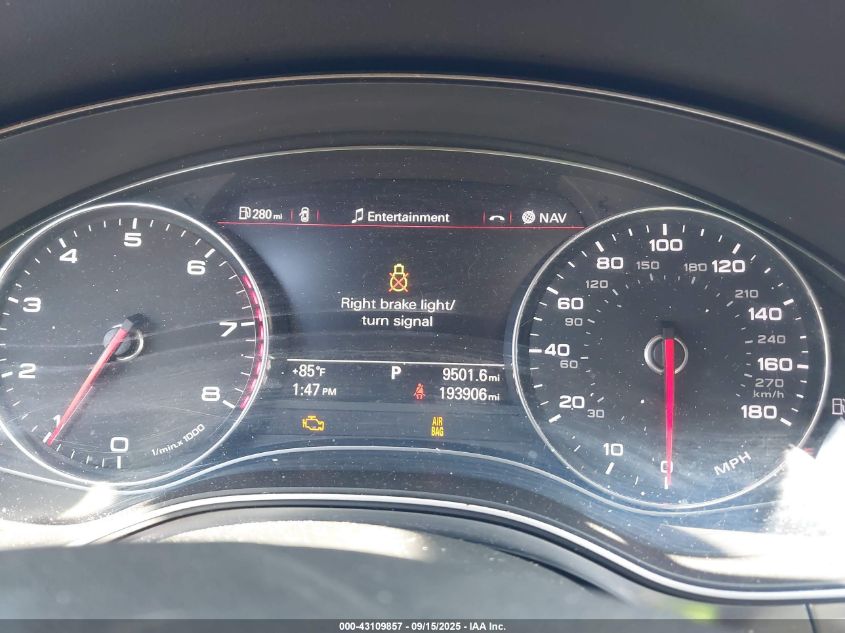 2012 Audi A6 3.0 Premium VIN: WAUGGAFC8CN055754 Lot: 43109857