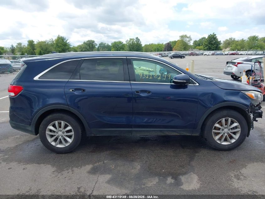 2017 Kia Sorento 2.4L Lx VIN: 5XYPG4A30HG316630 Lot: 43110149