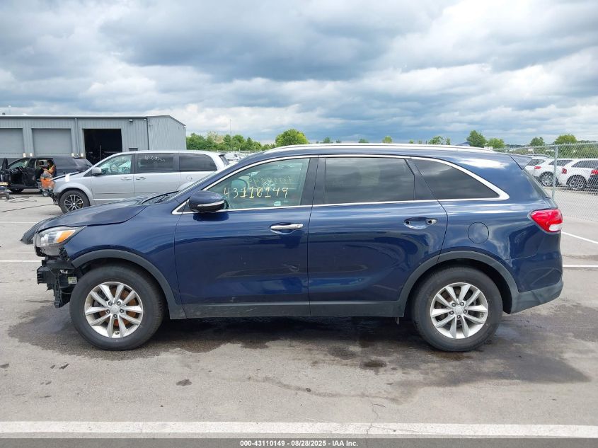 2017 Kia Sorento 2.4L Lx VIN: 5XYPG4A30HG316630 Lot: 43110149