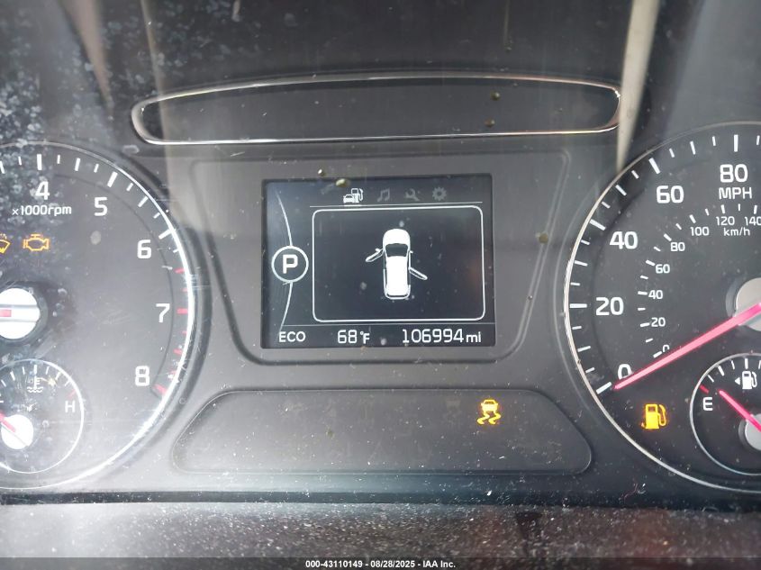 2017 Kia Sorento 2.4L Lx VIN: 5XYPG4A30HG316630 Lot: 43110149