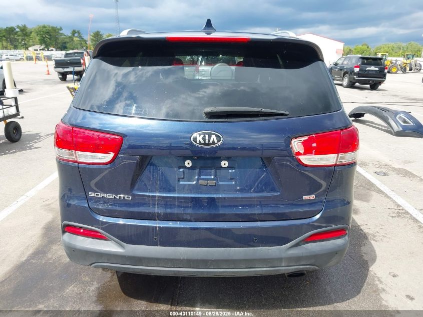 2017 Kia Sorento 2.4L Lx VIN: 5XYPG4A30HG316630 Lot: 43110149