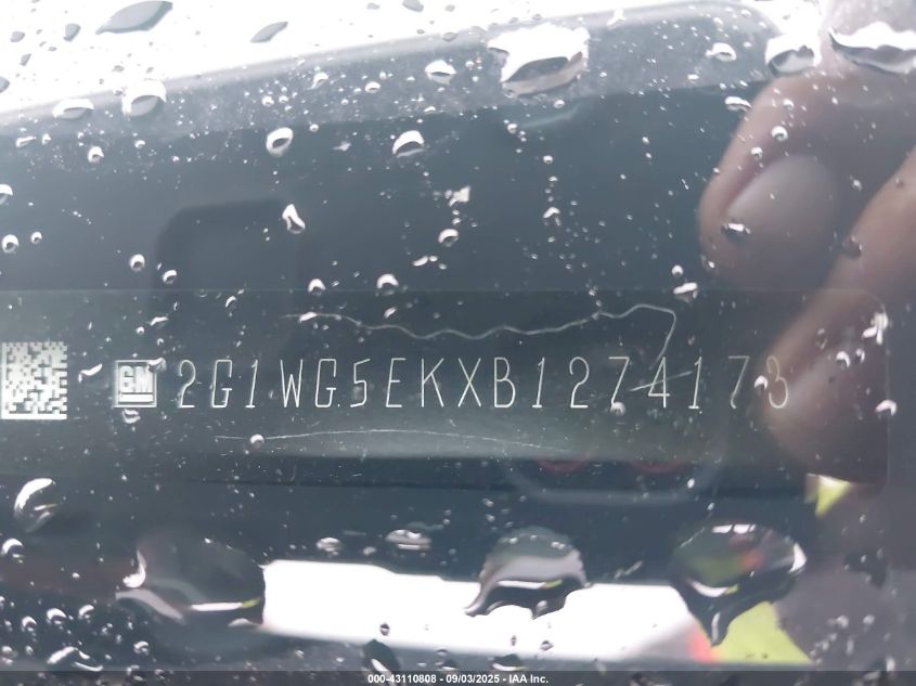 2011 Chevrolet Impala Lt VIN: 2G1WG5EKXB1274173 Lot: 43110808