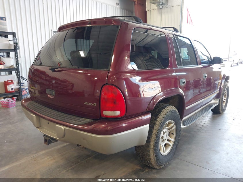 1B4HS28Z21F604690 2001 DODGE DURANGO photo no. 4