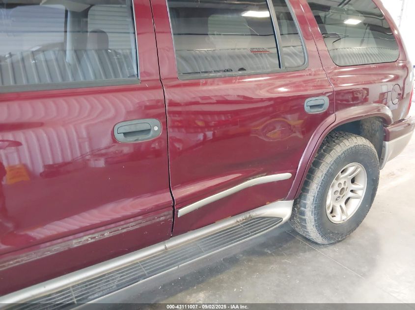 2001 Dodge Durango Slt VIN: 1B4HS28Z21F604690 Lot: 43111007