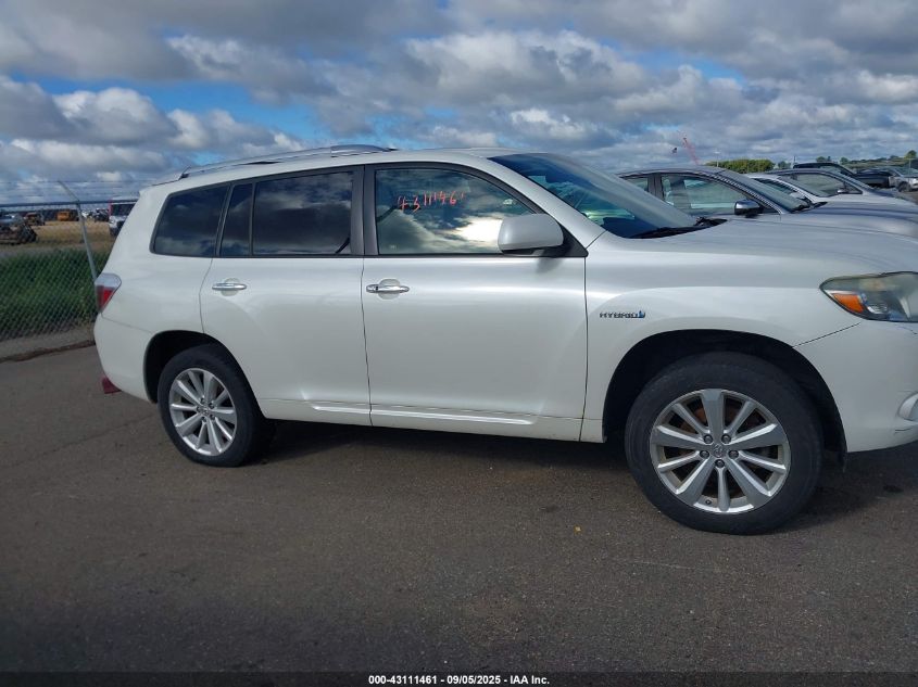 2009 Toyota Highlander Hybrid Limited VIN: JTEEW44A992032134 Lot: 43111461