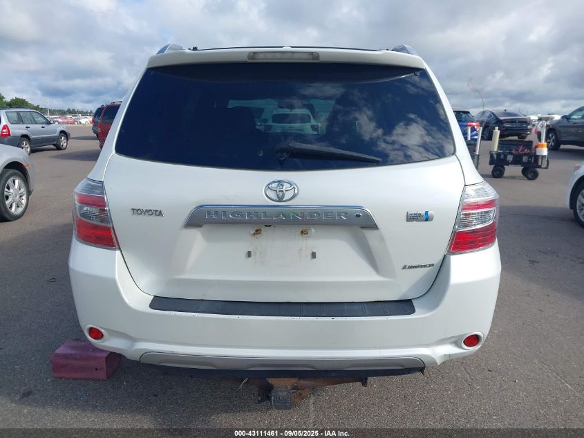 2009 Toyota Highlander Hybrid Limited VIN: JTEEW44A992032134 Lot: 43111461