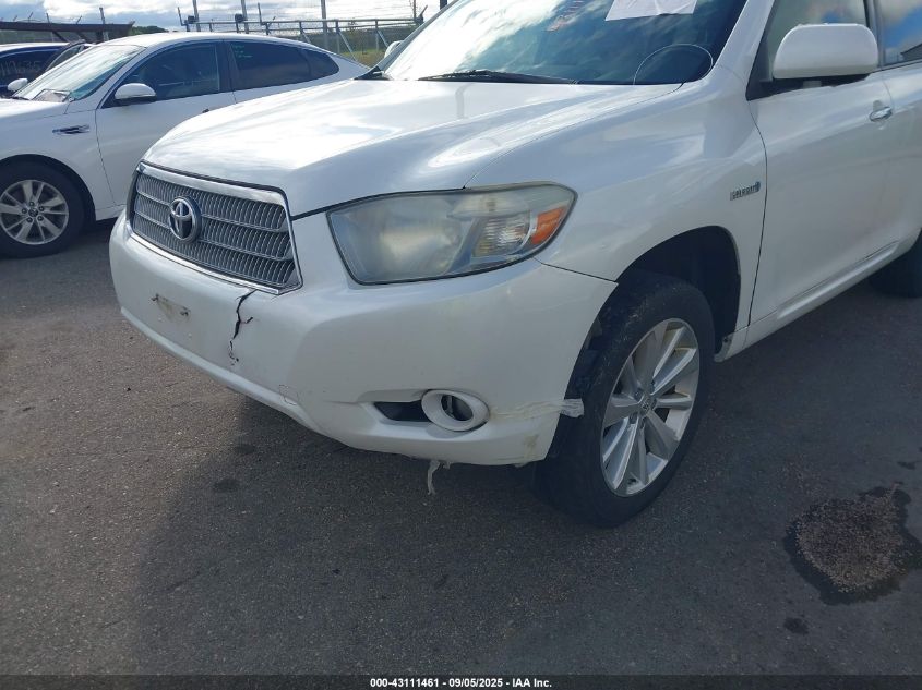 2009 Toyota Highlander Hybrid Limited VIN: JTEEW44A992032134 Lot: 43111461