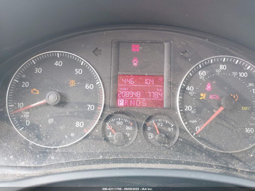 2009 Volkswagen Jetta Se VIN: 3VWRZ71K59M126528 Lot: 43111705