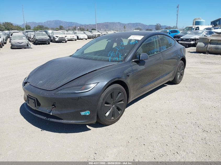 Vin: 5yj3e1ea3sf967647, lot: 43606288, tesla model 3 long range rear-wheel drive 20252