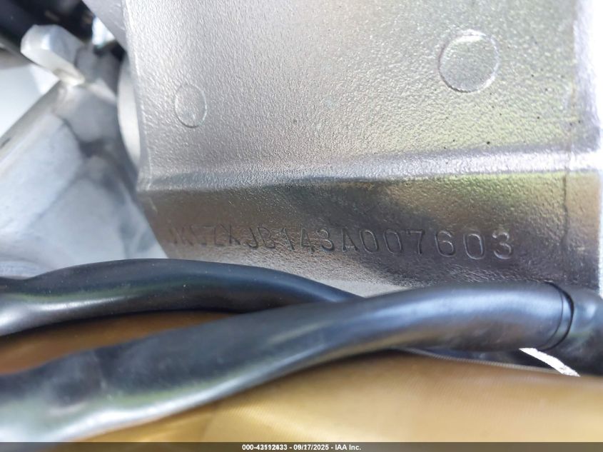 2003 Kawasaki Zx636 B1 VIN: JKBZXJB143A007603 Lot: 43112433