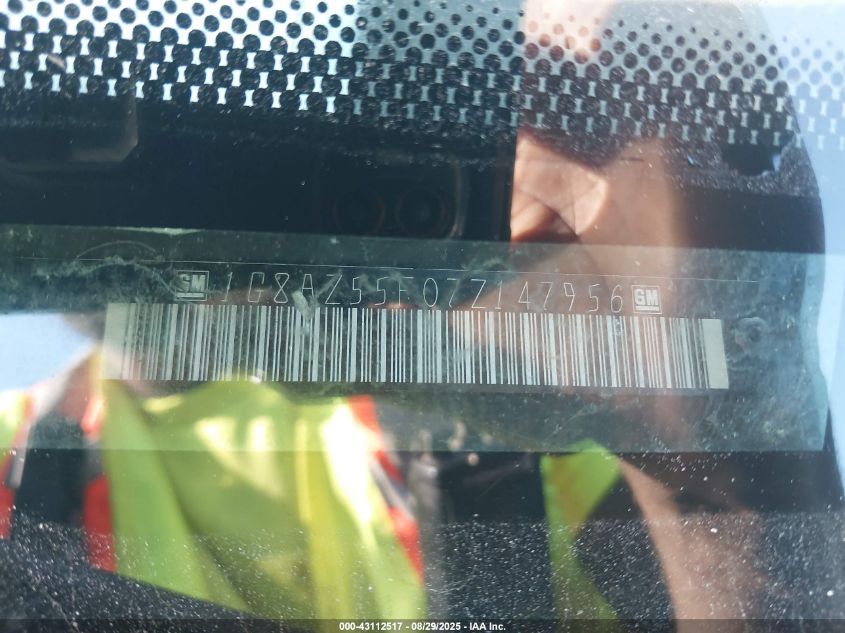 2007 Saturn Ion Level 2 VIN: 1G8AZ55F07Z147956 Lot: 43112517