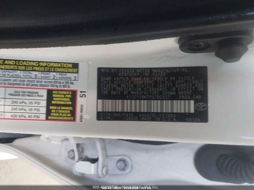 2023 TOYOTA CAMRY LE - 4T1C11AK7PU782327