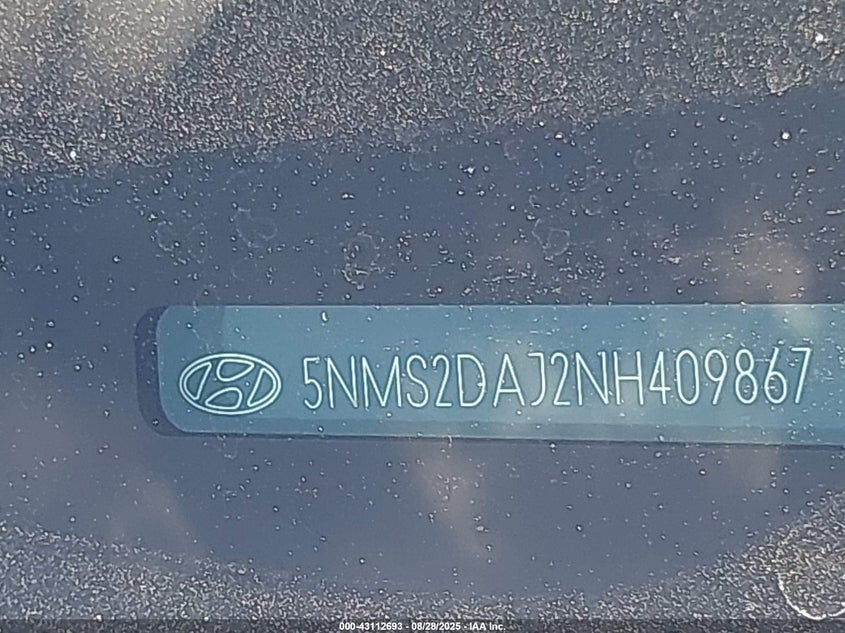 2022 HYUNDAI SANTA FE SEL - 5NMS2DAJ2NH409867