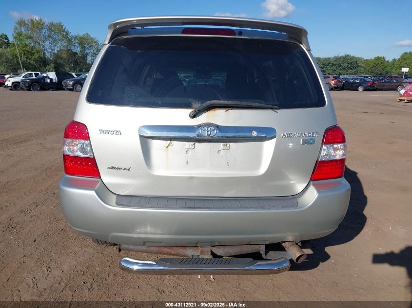 2007 Toyota Highlander Hybrid VIN: JTEEW21A570047277 Lot: 43112921