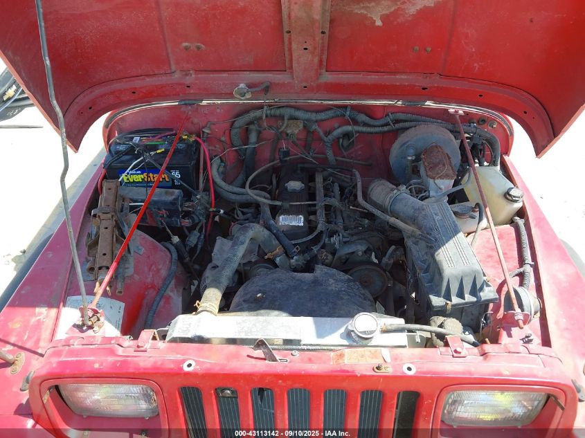 1994 Jeep Wrangler / Yj S VIN: 1J4FY19P7RP443592 Lot: 43113142