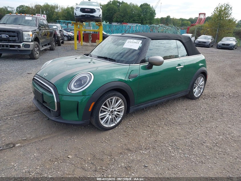 Vin: wmw23dl00n3n47274, lot: 43607725, mini convertible cooper 20222