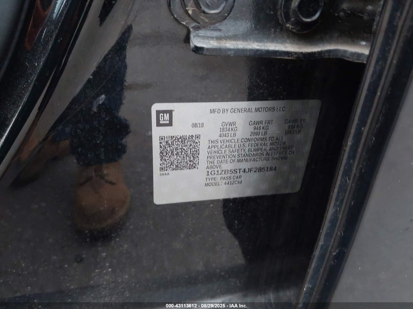 1G1ZB5ST4JF285184 2018 CHEVROLET MALIBU photo no. 9
