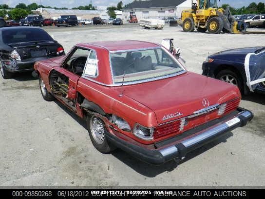 VIN: 10704412037710 MERCEDES BENZ 450SL 1977 MAROON Photo 3
