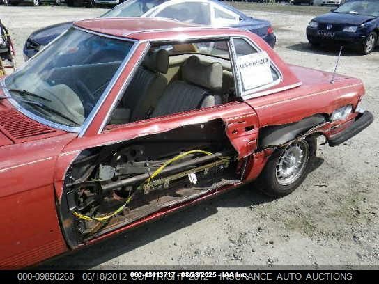 VIN: 10704412037710 MERCEDES BENZ 450SL 1977 MAROON Photo 6