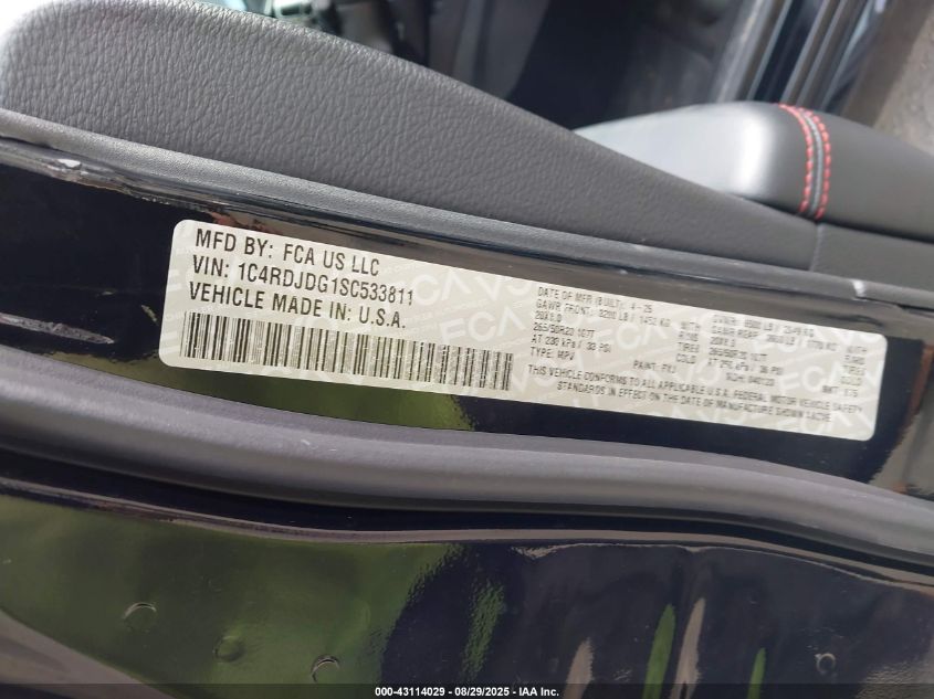 2025 Dodge Durango - 1C4RDJDG1SC533811