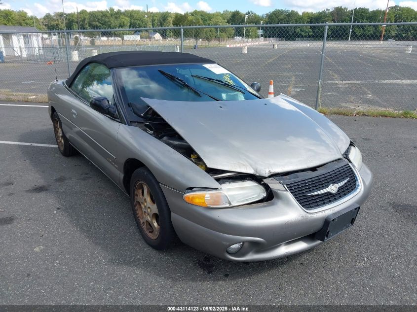 1999 Chrysler Sebring Jxi grey cabrio gasoline 3C3EL55H5XT599519 photo #1