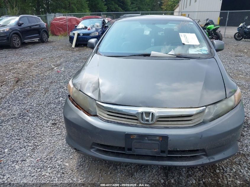 2012 Honda Civic Lx VIN: 2HGFB2F58CH565195 Lot: 43114200