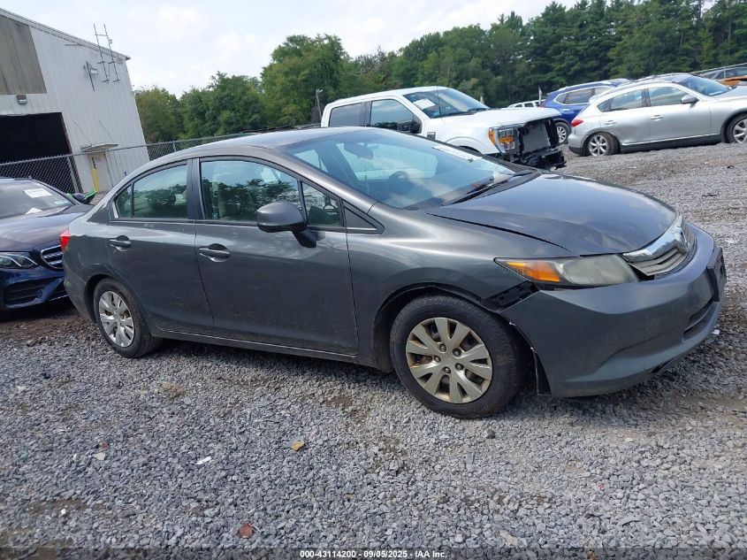 2012 Honda Civic Lx VIN: 2HGFB2F58CH565195 Lot: 43114200