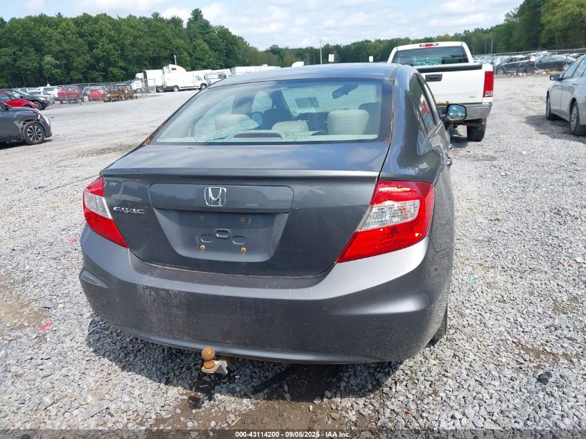 2012 Honda Civic Lx VIN: 2HGFB2F58CH565195 Lot: 43114200