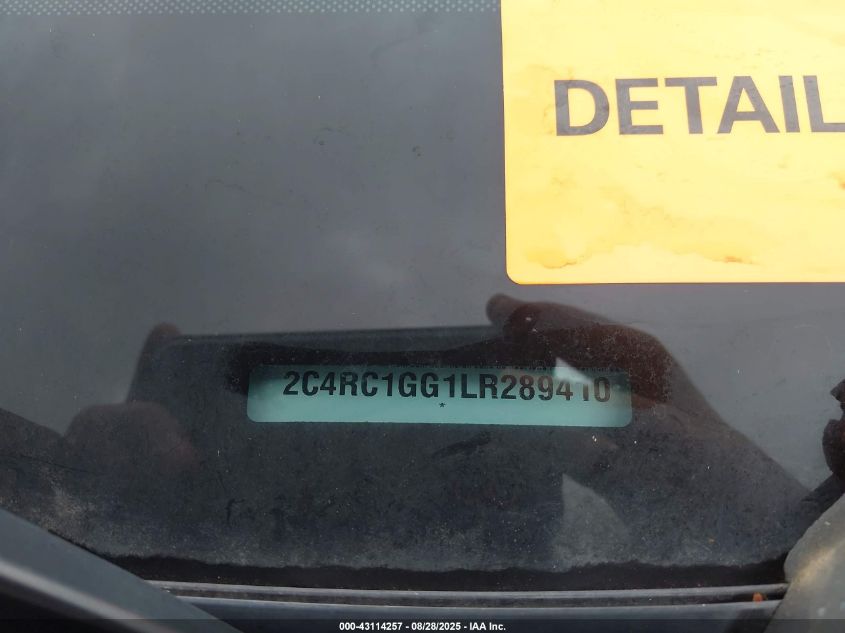 2020 Chrysler Pacifica Limited VIN: 2C4RC1GG1LR289410 Lot: 43114257