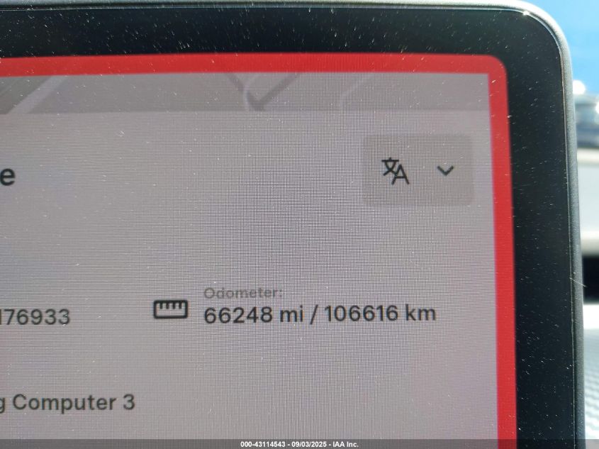 2021 Tesla Model Y Long Range Dual Motor All-Wheel Drive VIN: 5YJYGDEE5MF176933 Lot: 43114543