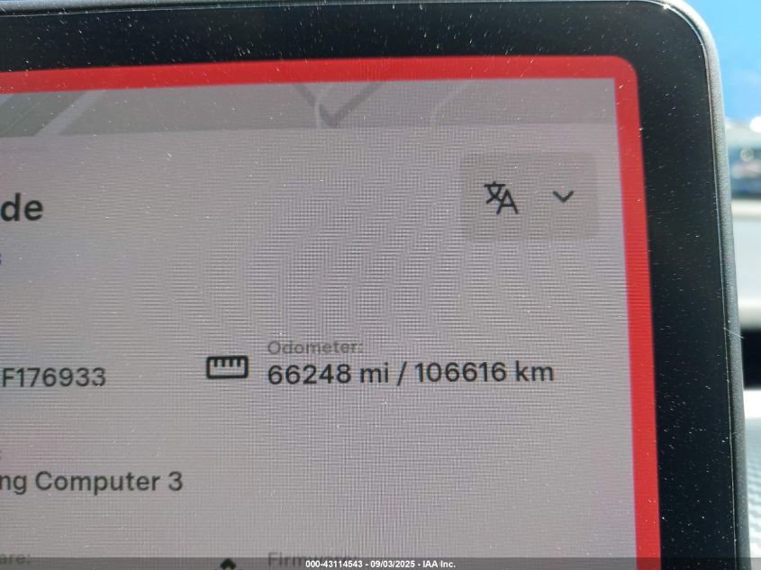 2021 Tesla Model Y Long Range Dual Motor All-Wheel Drive VIN: 5YJYGDEE5MF176933 Lot: 43114543