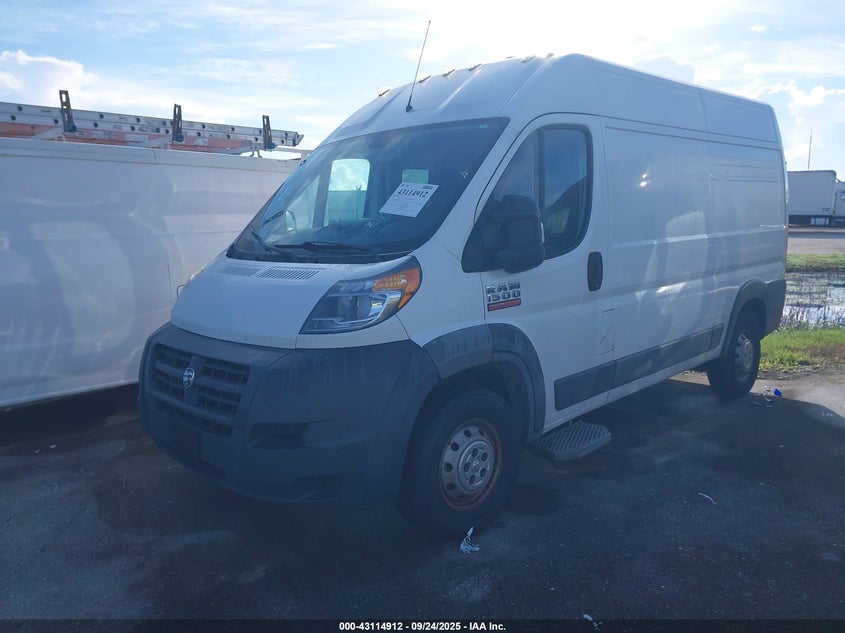 Vin: 3c6trvbgxhe519433, lot: 43609221, ram promaster 1500 high roof 136 wb 20172