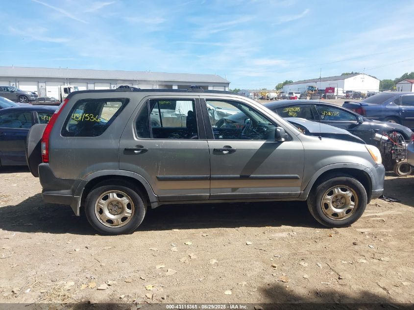 2006 Honda Cr-V Lx VIN: JHLRD78576C038226 Lot: 43115365